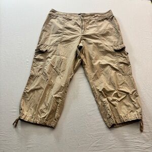 Chaps Beige Cargo Capris